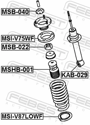 MR448173 Chrysler Aislador de resorte delantero superior