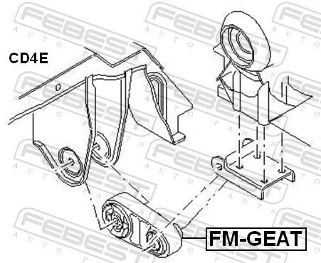  Soporte de motor trasero Ford Mondeo 3