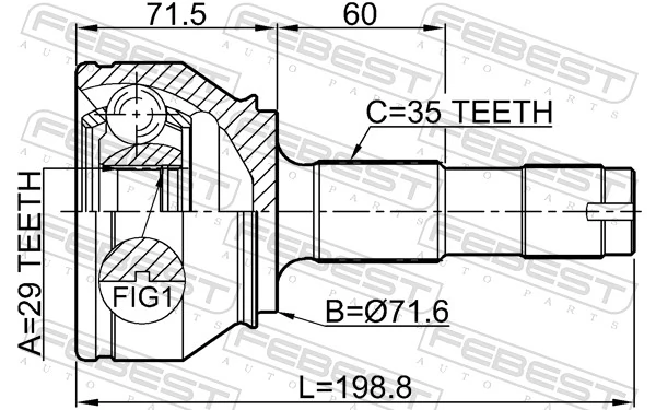 Comprar 68159666AA Chrysler Junta homocinetica