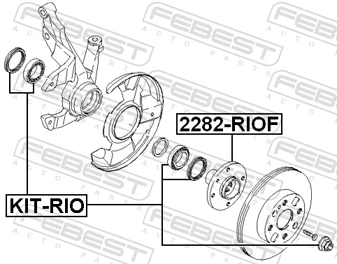 2282RIOF Febest Cubo delantero