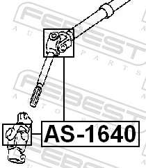 AS1640 Febest Cruceta de la columna de dirección