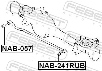 NAB241RUB Febest Buje de la barra reactiva trasera