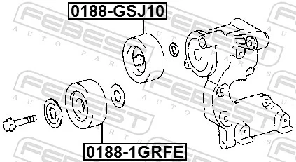 Polea inversión / guía, correa poli V 1341A039 Mitsubishi