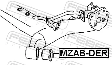 silentblock del eje trasero Mazda 2 II