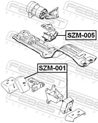SZM005 Febest Taco de motor
