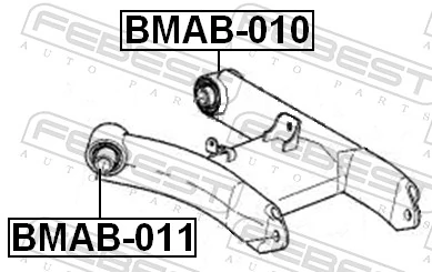 BMAB011 Febest Buje del brazo inferior trasero