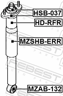 Silentblock amortiguador trasero para Mazda CX-7  ER