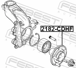 2182CDHF Febest Cubo delantero