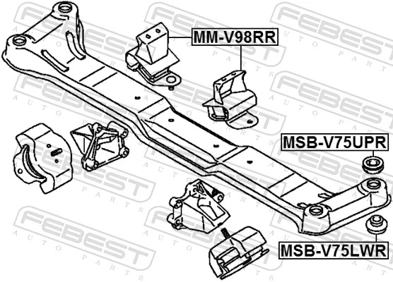  Taco de caja de cambios Mitsubishi Pajero 