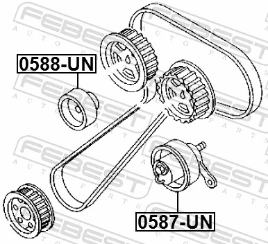 Polea tensora intermedio de correa dentada para Ford Ranger  ET