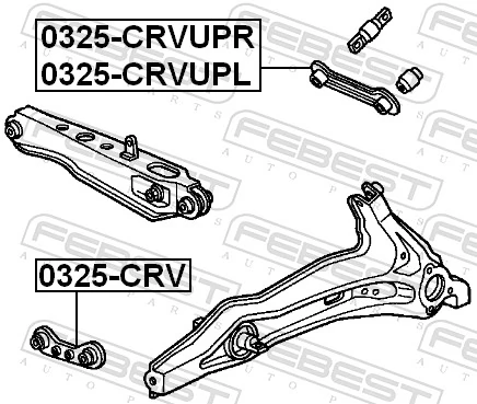 0325CRV Febest Brazo transversal de suspensión trasera