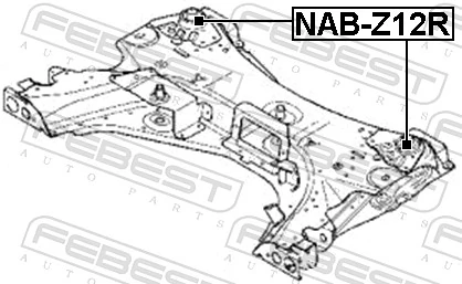 NABZ12R Febest Buje silencioso del subchasis delantero