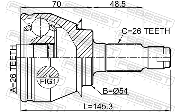 Junta homocinética exterior delantera MINI COUNTRYMAN R60