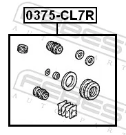 0375CL7R Febest Kit de reparación de frenos trasero