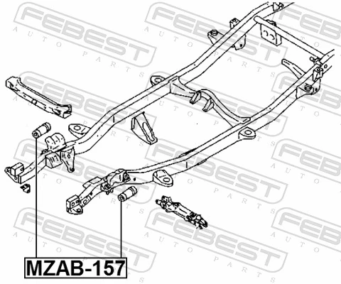MZAB157 Febest Silentblock de brazo de suspensión delantero inferior