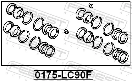 Comprar Kit de reparación de pinzas de freno Toyota Land Cruiser PRADO ASIA J12