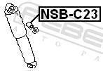 NSBC23 Febest Buje del silentblock del amortiguador trasero