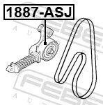 Polea tensora correa poli V 9157968 General Motors