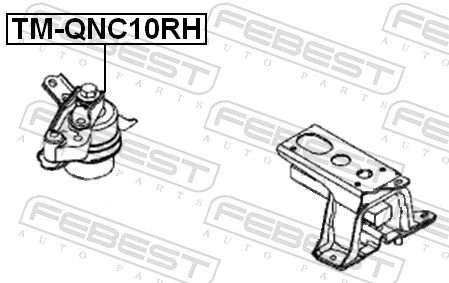 TMQNC10RH Febest Soporte de motor derecho