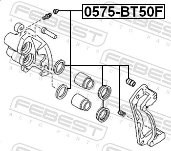 Juego de reparación, pinza de freno delantero Nissan Terrano 1 WD21