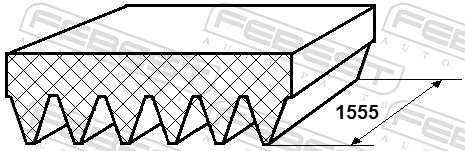 881286L1555 Febest Correa poly v