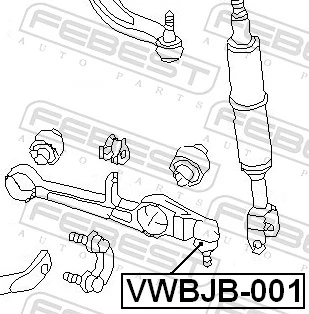 VWBJB001 Febest Guardapolvo de rótula inferior