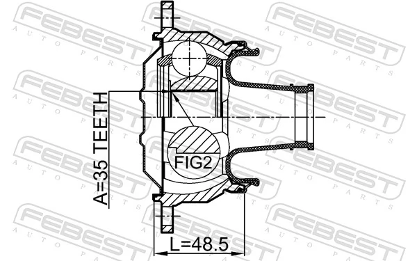 0411V75SHA Febest 