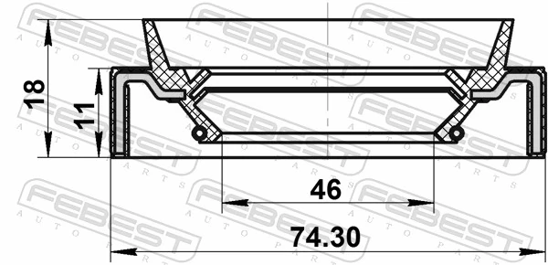 Retén del semieje delantero derecho Toyota 9031148009