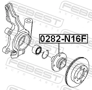 Cubo delantero para Nissan Almera II N16