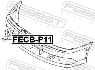 Cobertura de parachoques, enganche de remolque, delantera Nissan Primera P11
