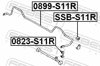 0899S11R Febest Estabilizador trasero