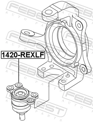 1420REXLF Febest Rótula inferior de suspensión