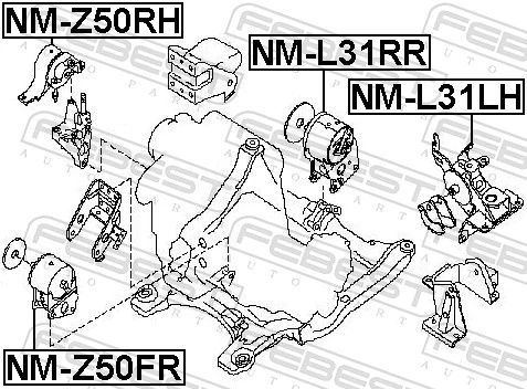 Comprar Soporte de motor trasero Nissan Altima L31 