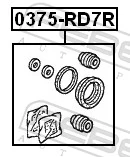 0375RD7R Febest Kit de reparación de frenos trasero