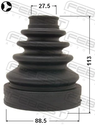 0115GRJ120T Febest Fuelle transmisión delantero exterior