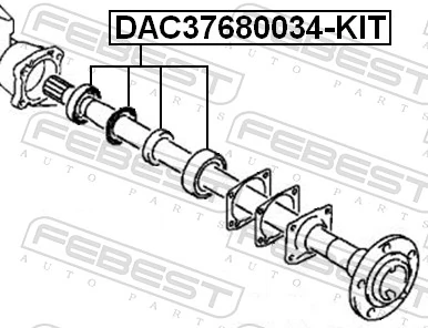 DAC37680034KIT Febest Rodamientos de rueda delantero