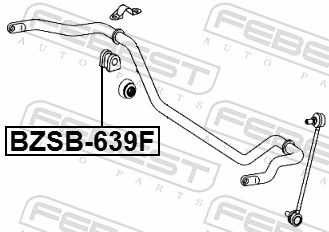 BZSB639F Febest Buje de barra estabilizadora delantera