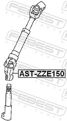 ASTZZE150 Febest Eje inferior de la columna de dirección