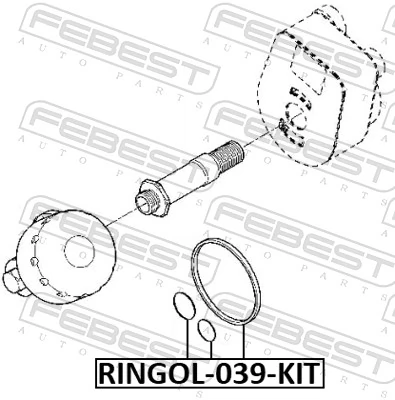 RINGOL039KIT Febest Junta del soporte del filtro de aceite