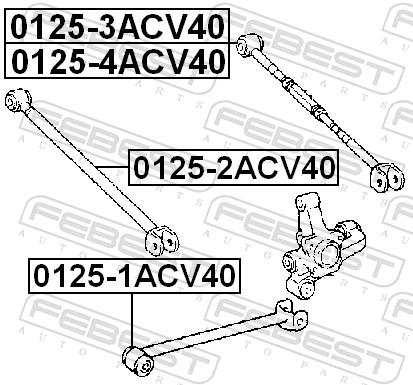 01254ACV40 Febest Barra transversal, suspensión de ruedas, eje trasero