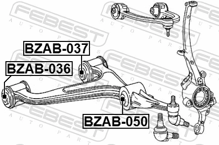 BZAB050 Febest Silentblock de brazo de suspensión delantero inferior