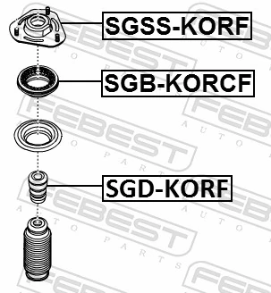 SGDKORF Febest Tope de amortiguador delantero