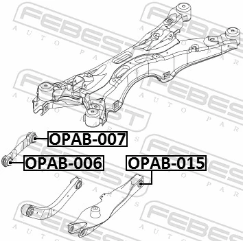 OPAB015 Febest Buje del brazo inferior trasero