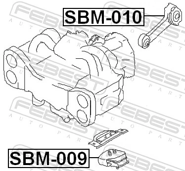 SBM009 Febest Soportes de motor delantero