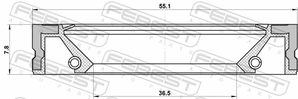 95GFZ38550808R Febest Retén de aceite de la bomba de aceite de la transmisión automática