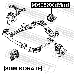 Taco de motor para SsangYong Korando C 