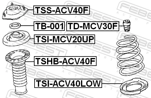 TSHBACV40F Febest Fuelle, amortiguador delantero