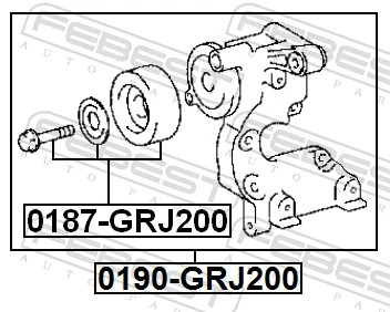 0187GRJ200 Febest Polea tensora