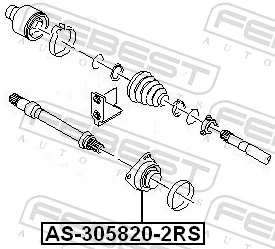 AS3058202RS Febest Soporte de rodamiento intermedio del semieje delantero