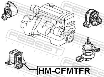 HMCFMTFR Febest Soportes de motor delantero